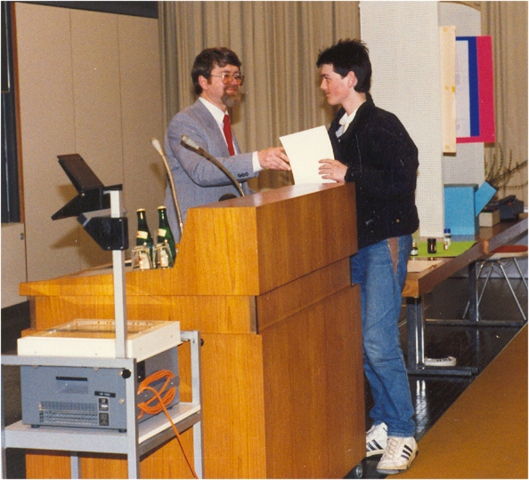 Andreas at the awards ceremony of the regional contest