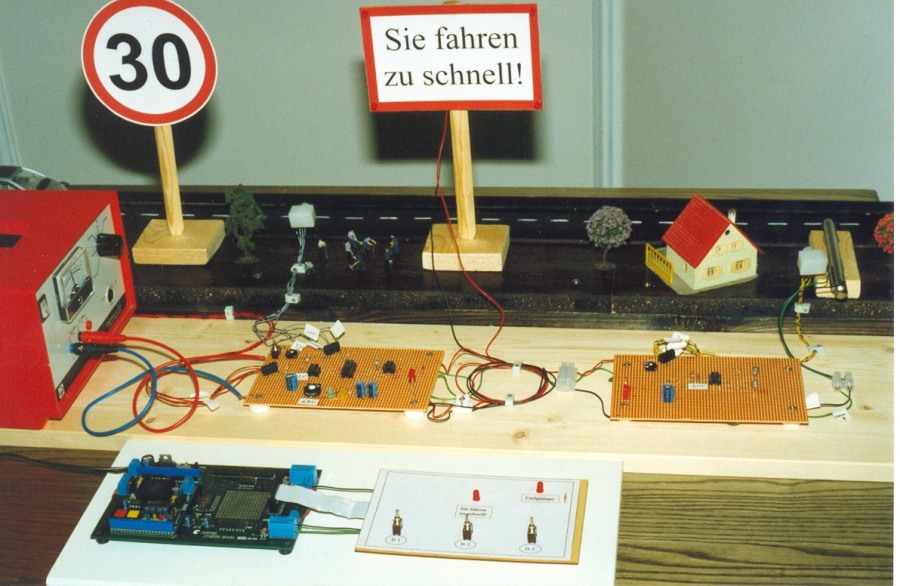 The intelligent street sign experimental setup at the regional competition