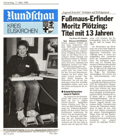 Fußmaus-Erfinder Moritz Plötzing: Titel mit 13 Jahren