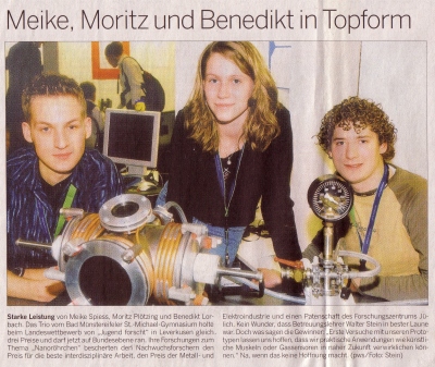 Meike, Moritz und Benedikt in Topform