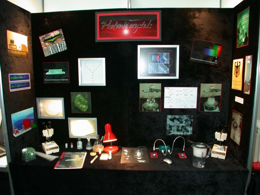 The exhibit about their work on photonic crystals