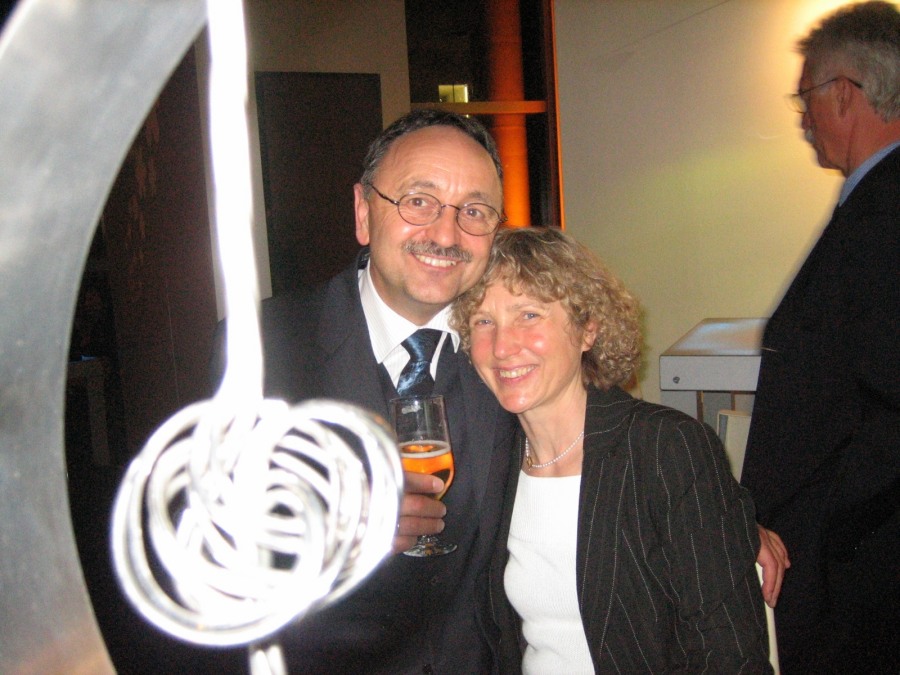 Walter Stein mit seiner Frau Veronika nach der Preisverleihung
