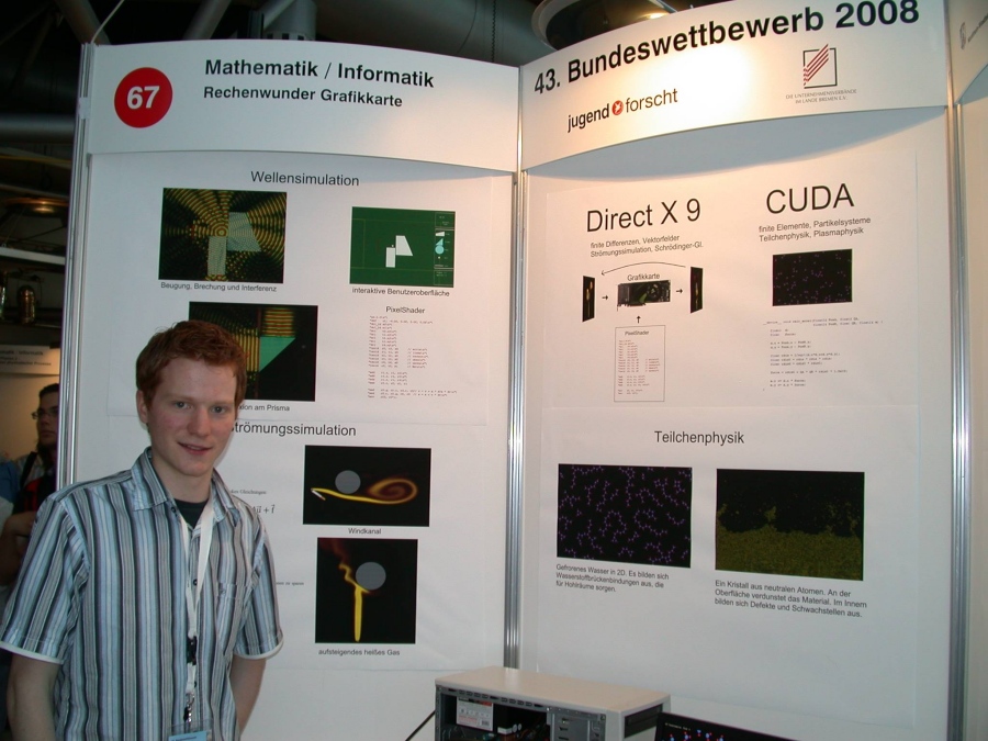Heiko at the national contest "Jugend forscht" at his exhibit