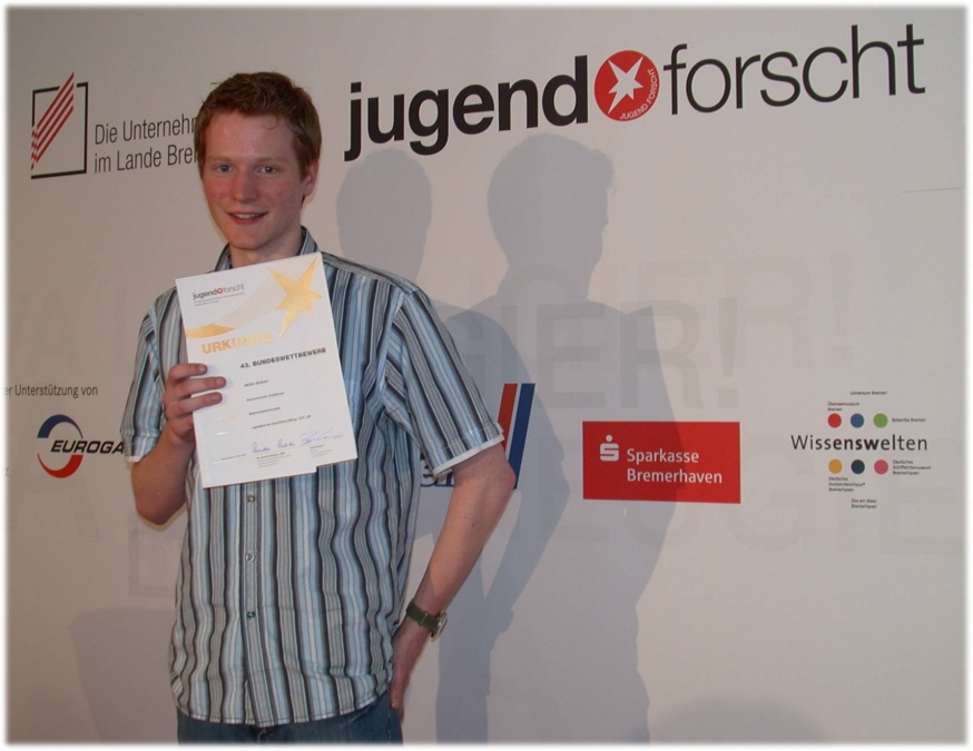Heiko Burau wins two awards totalling 2000 € at the national contest