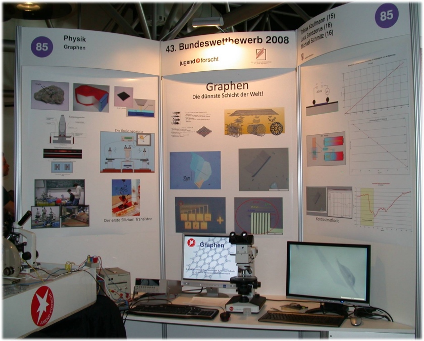 The graphene exhibit at the national contest "Jugend forscht"