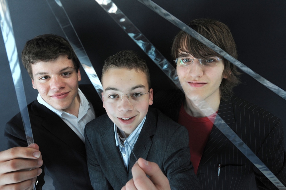 Luca, Tobias and Michael at the national contest (source: Jugend forscht)