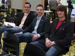 Florian Kotzur, Tobias Kaufmann und Michael Schmitz zu Besuch auf dem Regionalwettbewerb
