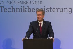 Bundespräsident Christian Wulff - Technikbegeisterung wecken