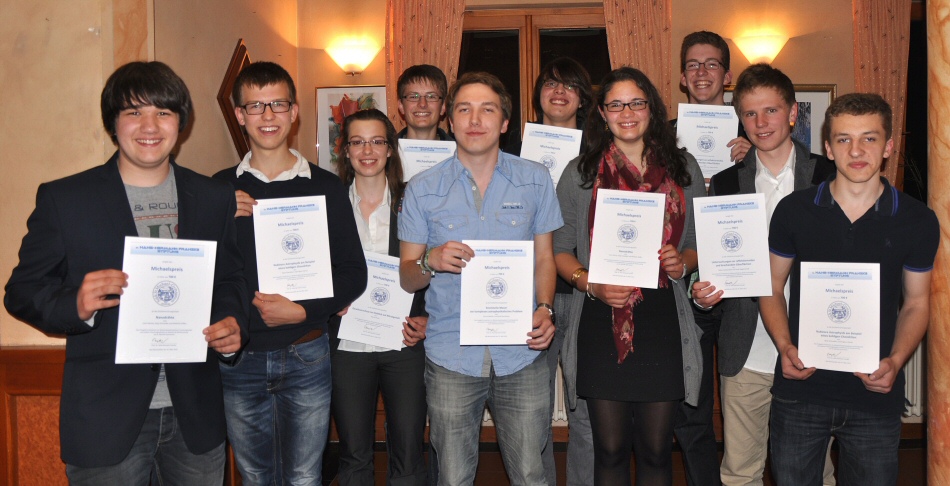 The happy recipients of the Michaels Award 2013 of the Hans-Hermann Franzke Foundation